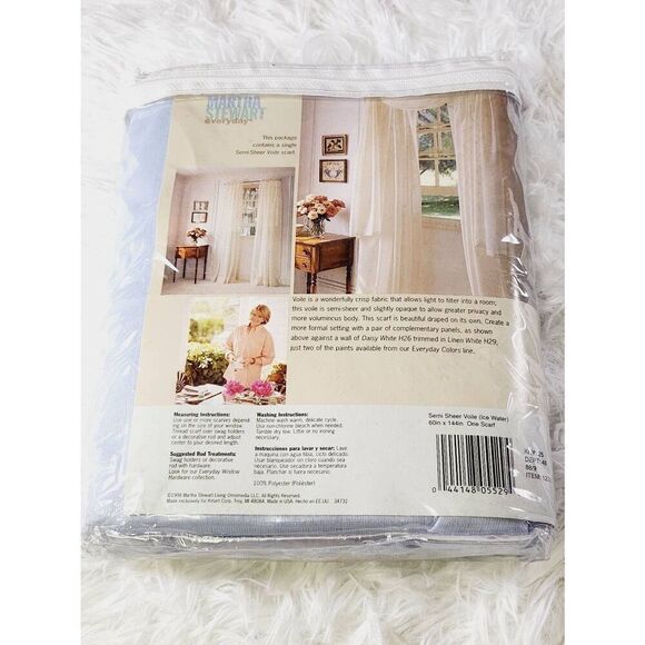 1990's Martha Stewart Semi Sheer Voile and Two Standard Shams #B2 - Picture 6 of 8